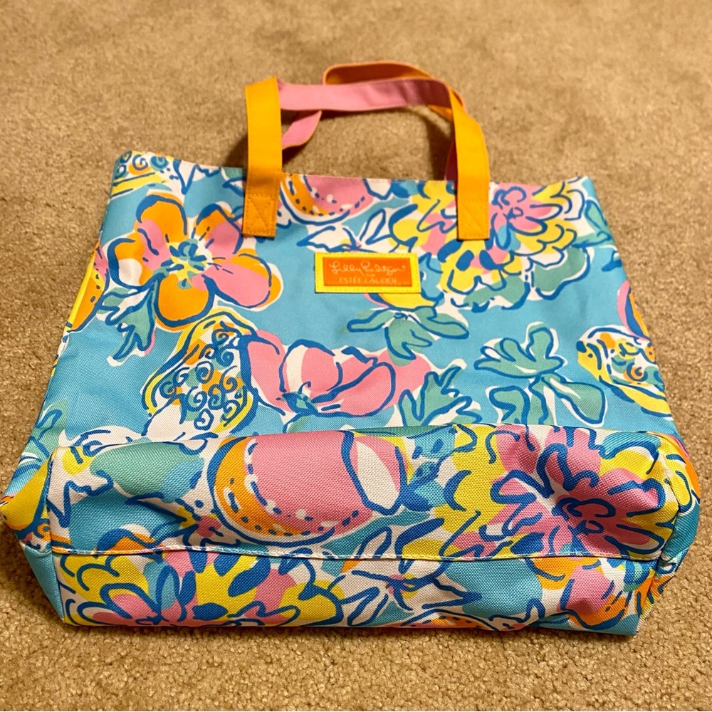 Lilly Pulitzer floral tote bag